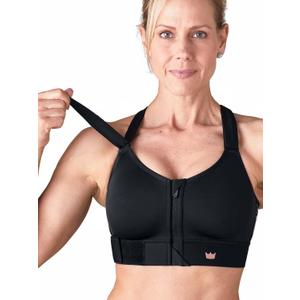 SHEFIT Flex Sports Bra for Women, Medium Impact Sports Bra, Black, 1X (1 Luxe)
