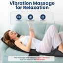 COMFIER Full Body Massage Mat Pad, Heating Vibrating Massage Chair Pad with 10 Vibration Motors, 5 Massage Modes and Auto Shut Off, Gift for Men Women