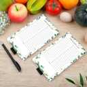 Joyberg 2 PCS Magnetic Grocery List Pads for Fridge, 4.5x7.5 Inches Magnetic Note Pad for Fridge, Grocery List Magnet Pad for Refridge, Magnetics Notepads, Shopping Lists, 60 Pages Per Notepad
