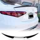 Trunk Spoiler for Alfa Romeo Giulia 2017-2024 | Car Rear Boot Lid Highkick Spoiler Wing Lip Gloss Black