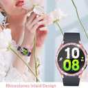 6 Pack RICHONE Compatible with Samsung Galaxy Watch 5/Galaxy Watch 4 44 mm Screen Protector Diamonds Cases, Bling 360° All-Around Protective Soft Covers Accessories (Galaxy Watch 4/5-44mm)