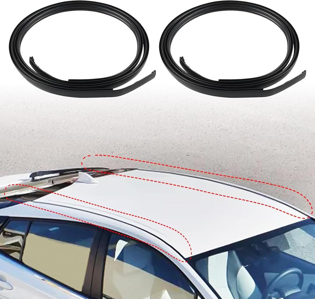 JDMON Roof Drip Molding Strips Weatherstrip Compatible with Toyota Prius C 2012 2013 2014 2015 2016 2017 2018 2019, Replace 75552-52190 75551-52210, Left and Right, 2 PCS