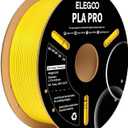 ELEGOO PLA PRO Filament 1.75mm Yellow 1KG, 30-250mm/s Printing Speed Improved Rigidity 3D Printer Filament Dimensional Accuracy +/- 0.02mm, 1kg Spool (2.2lbs)