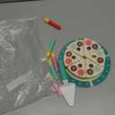 Wooden Pizza Toy Set, 25 Pcs Cutting Toys Kitchen Pretend Play Accessories, Pizza Playset for 3-5 Year Old Boys & Girls Birthday Gift