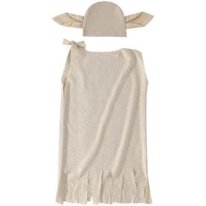 Infant Baby Boys Girls Halloween Outfits Sleeveless Tassel Robe and House Elf Hat With Ears Toddler Fall Clothes 6-12M