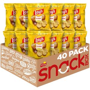 Lay's Potato Chips, Classic, 1 Ounce (Pack of 40) (EXP 08/12/26)