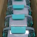 YANGNAY 10 Pack Glass Meal Prep Containers with Steam Vent, Food Storage Containers with Airtight Lids, Dishwasher/Microwave/Oven/Freezer Safe Glass Containers for Leftovers (Green)