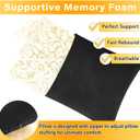 1 MIDDLE ONE 2 Pack Small Pillow, Memory Foam Mini Pillow 11 X 7 Inches for Travel, Sleeping, Nap and Neck, Knee, Lumbar Support, Tiny Cushion for Pet, Dogs (Black)