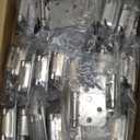 Ravinte 50 Pack 25 Pairs 1/2 Inch Overlay Cabinet Door Hinges Kitchen Satin Nickel Semi-Concealed Face Mount Self-Closing Cabinet Hinges with Bumpers & Screwdriver