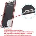 for iPhone 12/12 Pro Screen Replacement Kit 6.1 inch, 3D Touch LCD Screen Display Digitizer Frame Assembly