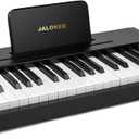 Kids Piano Keyboard, Digital Piano for Kids, Music Educational Instrument Toy, Wood Toy for 3+ Girls and Boys (Black, 37 Keys)