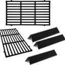 Spirit 2 Grill Parts 17.5" Cast Iron Grill Grates for Weber Spirit E210 E220 S210 S220, Spirit II E210 Spirit II 200 Series with Front-Mounted Control 7635 Porcelain Steel Flavorizer Bars