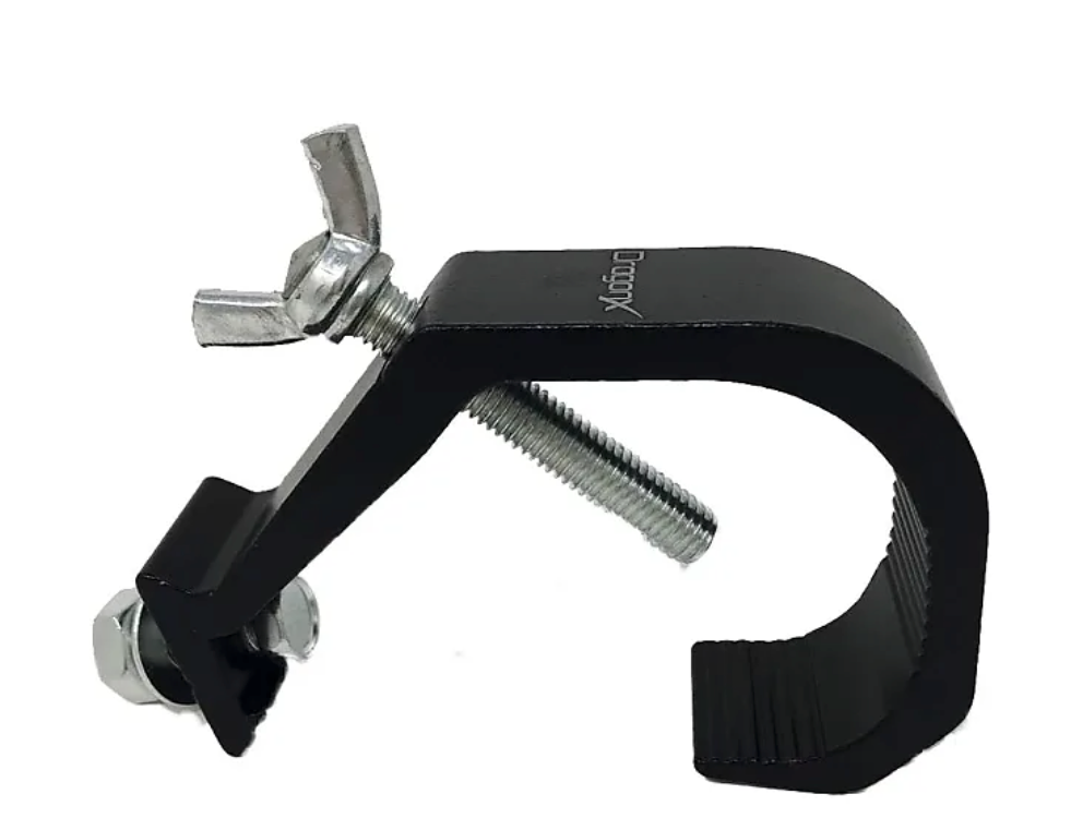 DragonX  Heavy Duty 66 lb Aluminum Alloy Stage Lighting Black C Clamp Mounting Truss Bracket Hook Clamp for DJ Projector Par Spotlight Moving Head Light Pole Mount Ideal for Truss Clamps DJ