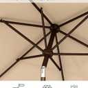 6.5x10FT Patio Umbrella, Outdoor Umbrella with Push Button Tilt and Crank, 8 Sturdy Ribs, UV Protection & Waterproof Market Umbrella for Pool, Backyard, Beach,Deck (Beige)
