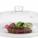 EliteVibe 12 inch Glass Microwave Splatter Cover, Glass Microwave Cover for Food, 5 Inch Tall Plate Splatter Lid Guard, Kitchen Serving Dish Covers, BPA Free, Non Plastic, Dishwasher Safe