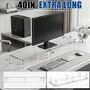 Novabright 40" Extra Long Acrylic Monitor Stand Dual Monitor Riser