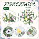 6 PCS Spring Flowers Taper Candle Rings Wreaths 1.38" Mini Spring Summer Floral Taper Candle Holder Wreaths Colorful Artificial Wildflowers Table Centerpieces Wreath for Church Home Wedding Decor