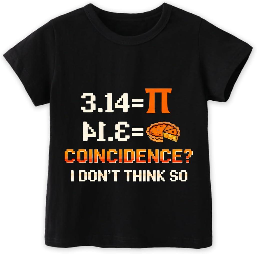 Pi Day Shirt Kids  Toddler Boys Girls Happy Pi Day T-Shirt Math Pirate 3.14 Pie Coincidence Outfit 3T-7T (6-7 Years)