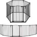 Toddleroo by North States - 3 In 1 Arched Dcor Metal Superyard Baby Play Yard: 6 Panel Playpen, Baby Gate, or Extra Wide Baby Fence - Encloses Up to 10 Square Feet - 30 Inches Tall - Matte Bronze