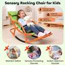 Kids Sensory Rocking Chair for Children Under 55 Inches Tall, Autism and ADHD Balance Seat Helps Kids Relax, Focus and Play, Comfortable Indoor & Outdoor Rocker for Bedroom, Nursery and Sensory Room
