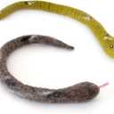 Glaciart One Felt Cat Snake Toy  Soft Fuzzy Enrichment 100% Natural Wool - Interactive Catnip Play Cat Toy Set - Safe for Pets, Non-AZO Colored Dyes - 18 Long
