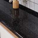 Livelynine 24 X 197 Pearl Black Granite Countertop Contact Paper Waterproof Peel and Stick Countertops for Kitchen Wallpaper Self Adhesive Covering Renter Friendly Counter Top Covers Vinyl Bathroom