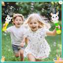 Easter Bubble Wands for Kids 2 Pack, Automatic Bubble Blower with Light for Girls Boys, Bubble Toys with Bubble Refill Solution for Easter Party Favor, Easter Basket Stuffers, Outdoor Activity