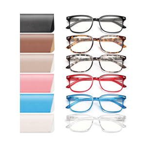NOVIVON 6 Pack Reading Glasses for Women, Reading glasses men, Blue Light Blocking Readers, Computer eye glasses, Cheaters, +4.0