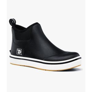 Trudave Mens Deck Boots, Waterproof Rubber Fishing Rain Boots, Anti-slip Short Ankle Shoes for Outdoor Fishing, Boating, Size 7M