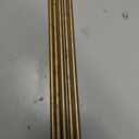 MECCANIXITY Brass Rods 1/4 Inch x 35 Inch Brass Solid Round Rod for Handle Pin DIY Craft Material Pack of 5
