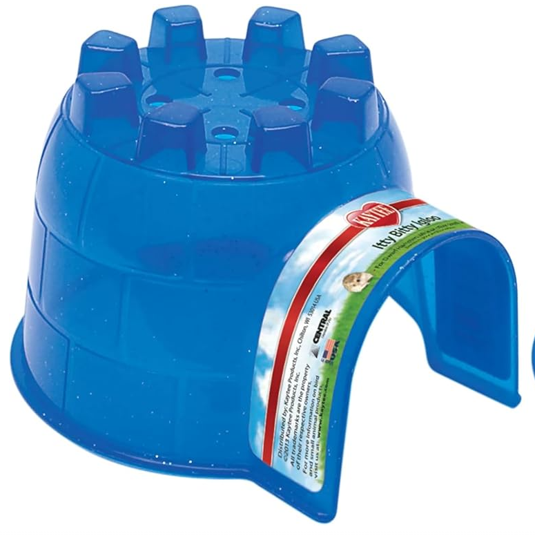 Kaytee Igloo Habitat Hideout For Pet Guinea Pigs, Ferrets, Dwarf Rabbits, Chinchillas, and Other Small Animals, Assorted colors, Large