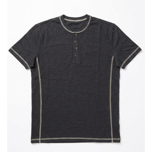 Dokotoo Men Men's Men's Henley Shirts Long Sleeve Casual Classic Tee Cotton Button Up Henley T-Shirts Black Small
