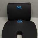 Everlasting Comfort Back & Seat Cushion Bundle with Wedge Cushion - Enhanced Comfort and Support for All Day Sitting - Perfect for Car, Office, and Gaming Use, 2 Pieces