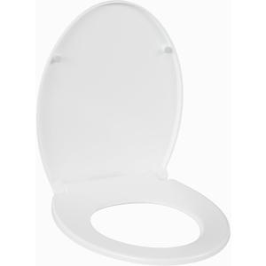 Garvee Toilet Seat Cover Round  PP Material, Secure Locking Design, Full Flat Lid for Standard Round Toilets, Sturdy & Comfortable Fit, White