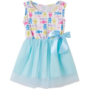 Beganly Girls Sleeveless Dress Toddler Bunny Tutu Sundress Casual Party Dresses  Size 110, Colour: Colorful Rabbit Blue
