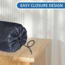 NICENEEDED Large Rug Storage Bag Fitting Rugs up to 8 x 10 Ft, Protection for Rolled Rug 24 x 116 Inch, Black Drawstring Carpet Storage Pouch Oxford Cloth Rolled Rugs Moving Packing Bag