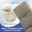 IPYNBAP Bench Cushion, 42 x 16 Inch Patio Furniture Cushions with Durable Ties, Soft Memory Foam Bench Cushions for Indoor/Outdoor Furniture with Non-Slip Bottom, Kitchen&Dining, Khaki