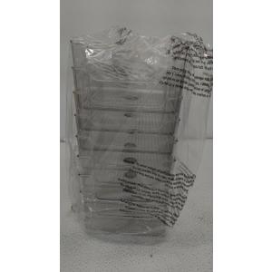 mDesign 8 Pack Clear Plastic Bin Basket - Modern Open Front Dip Storage Organizer for Kitchen, Shelf, Cupboard, Cabinet, and Pantry Organization - Ligne Collection