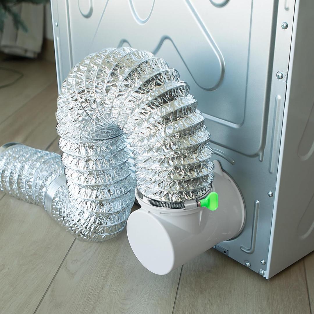 Loviga 90 Degree Dryer Vent Elbow Dryer Vent Connector, Space Saving Dryer Vent Connection, Easy Install Snap-on Dryer Vent Hose for Tight Space 4 Inch