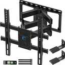 HOME VISION Full Motion TV Wall Mount with Soundbar Bracket for 32-70 Inch TVs, Articulating Dual Arms, Swivel and Tilt, Fits 8" 12" 16" Stud, Max VESA 400x400mm, up to 132lbs