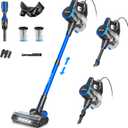 FABULETTA Upgraded 650W Corded Stick Vacuum, 23Ft Corded Vacuum Cleaner Up to 2 Gear Adjustment, Lightweight Corded Vacuum with 1.5L Dust Cup, Suit for Hard Floor & Pet Hair, Black & Blue