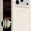 ORNARTO Vortuxe for iPhone 17 Pro Max Case 6.9" | 2X MIL-STD Protection | Camera Button Control | Compatible with MagSafe | Sleek Aesthetic Liquid Silicone Phone Cover | Cream