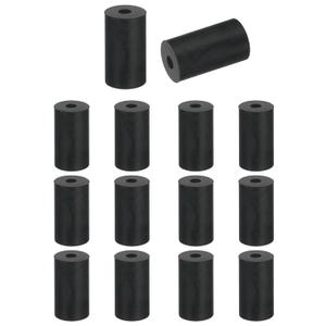 uxcell 14 Pcs Multi Purpose Rubber Spacer, 0.3" OD x 1" ID x 1.8" Thickness Anti-Vibration Isolation Rubber Bushings Grommets Spacers Washers for Home Cars Boat Accessories (Black)