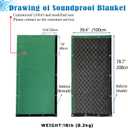 Sound Barrier Temporary Construction Traffic Industrial Sports Pitches Outdoor Noise Control Sound Blocking Reducing Cancelling Soundproof Screen Blankets 39.3x78.7-1 Pack-(Green)