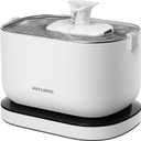 PETLIBRO Cat Water Fountain, Cordless Pet Water Fountain Battery Operated, 2.5L/84oz Dockstream Water Fountains for Cats Indoor, Cat Fountain with Stainless Steel Tray, Easy to Clean BPA-Free (White)