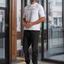 YAXHWIV Men's Casual Joggers Pants Cotton Drawstring Twill Cargo Pants Lightweight Tapered Track Jogging Sweatpants (Black, M)