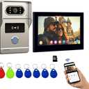 Wireless doorbell Camera with Monitor with HD 1080P Video,WiFi doorbell intercom System,Tuya app Wireless Video intercom,7 Inch Touchscreen Video intercom System