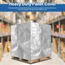 2 Pcs Silver 48" x 60" x 48" Heavy Duty Pallet Covers Outdoor PE Waterproof Pallet Cover Silver Tarp Waterproof for Construction Outdoor Storage
