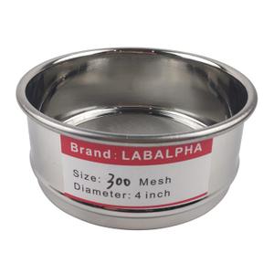 LABALPHA 300 Mesh Lab Sieves, Test Sieve #300 Mesh, 4'' Diameter, 304 Stainless Steel Wire Cloth (0.054mm)