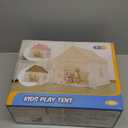 EagleStone 2-in-1 Kids Tent,Large Play Tent with Padded Mat and Lights, Kids Playhouse with 2 Doors & 4 Windows,2 Large Side Pockets, Indoor Outdoor Kid Play Tent for Toddlers,53" x40" x 51" (Double Door White)